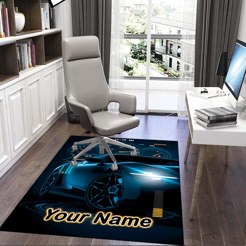 1PC Custom Name Night Drive Adventure Theme Floor Mat Ideal for Living Room, Game Rooms, Office, Bedroom, Office Floor Mat , Floor Mats for Home