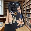 Minimalist Floral Pattern Phone Case for iPhone 17 16 15 14 13 12 11 Pro Max Plus Anti Scratch, Gel Flexible Protective
