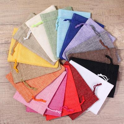 Customized Linen-Like Drawstring Gift Bag - Jewelry Storage Sack