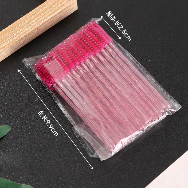 50Pcs Disposable Eyelash Brushes Bendable Crystal Eyebrow Brush Lash Extension Brushes Spoolies Mascara Wand Beauty Makeup Tools