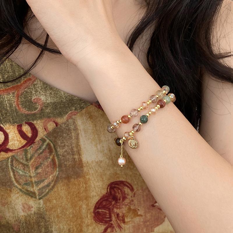 Popular Ultra-shiny Zircon Bracelet for Women, Versatile and High-end, New Chinese Style Vintage Butterfly Jewelry