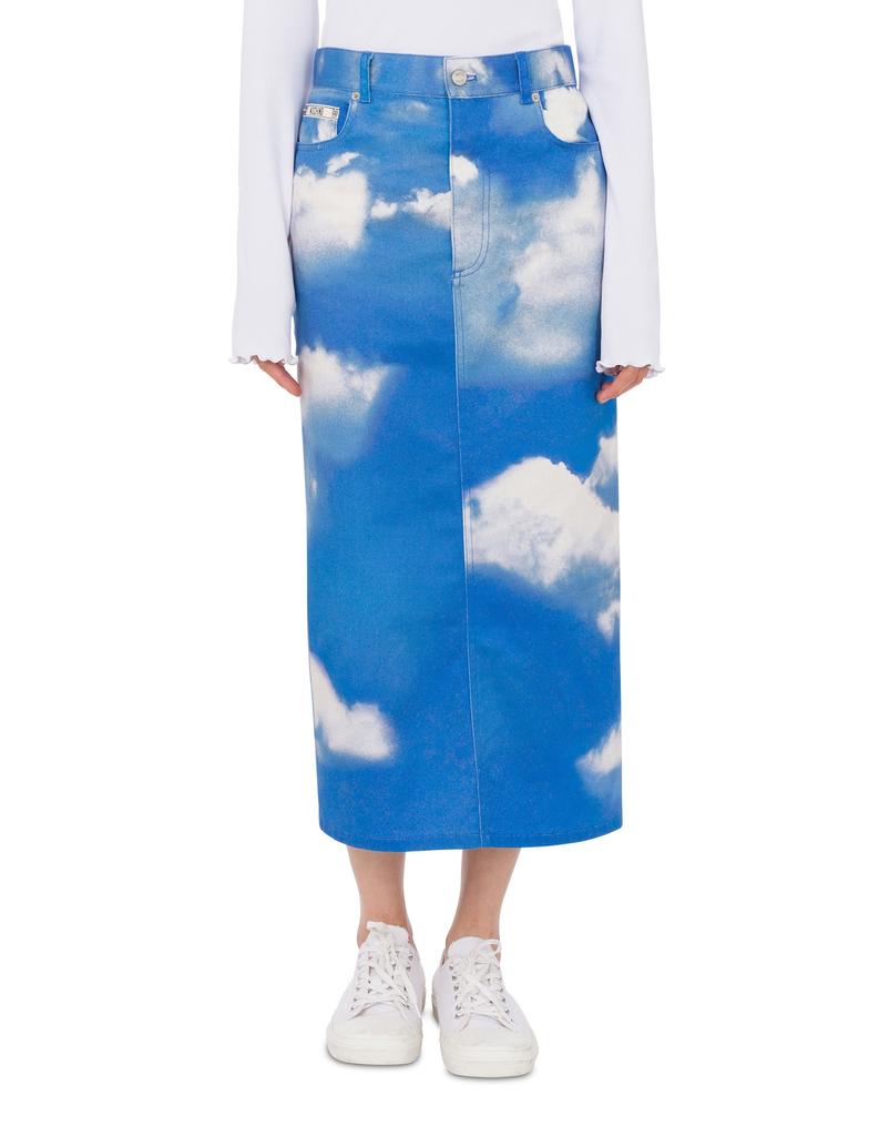 Moschino Cloud Cotton Bull Skirt