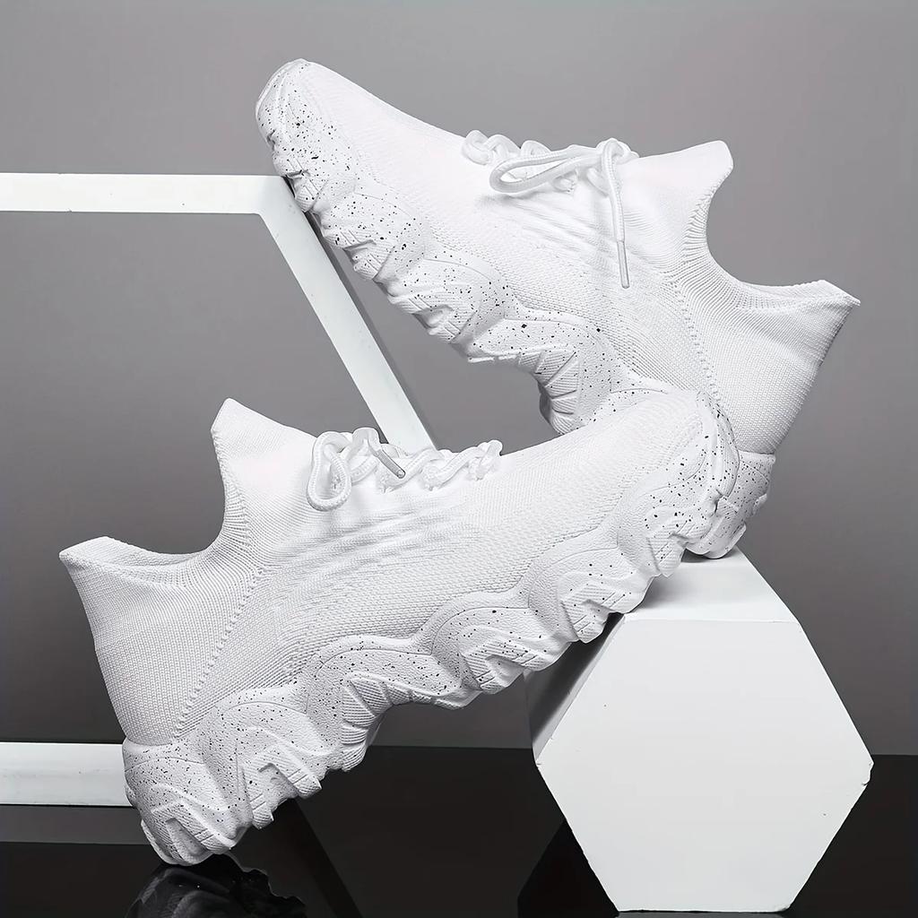 Women's Simple Plain Lace-up Low-top Sneakers, Casual, Comfortable, Breathable and Lightweight Sports Running Shoes