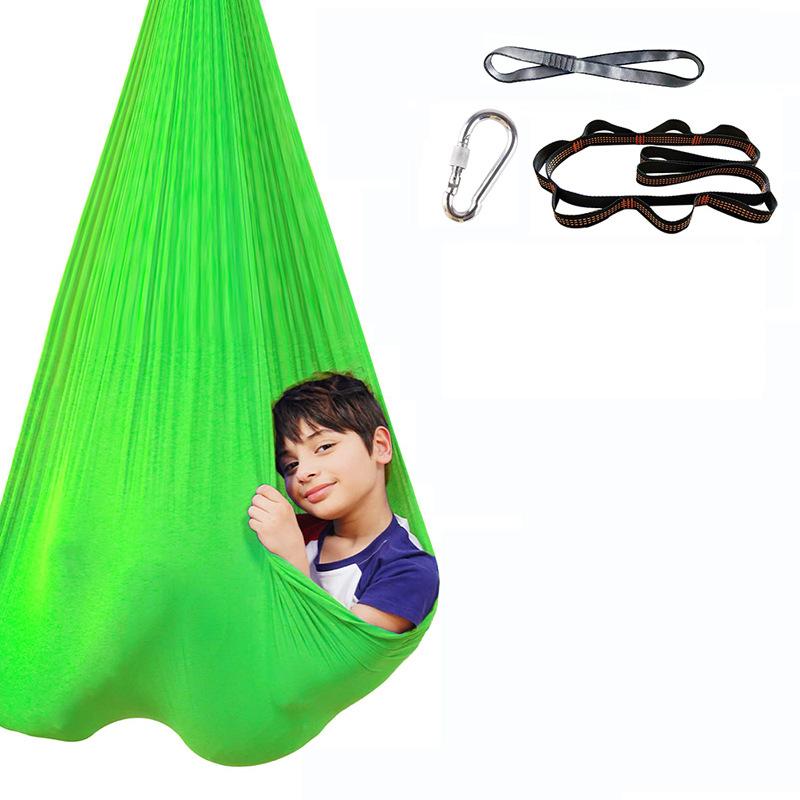 High Elasticity Children's Hammock Children's Sensory Therapy Swing, Indoor and Outdoor Swing Hanging Chair Aerial Yoga Hammock