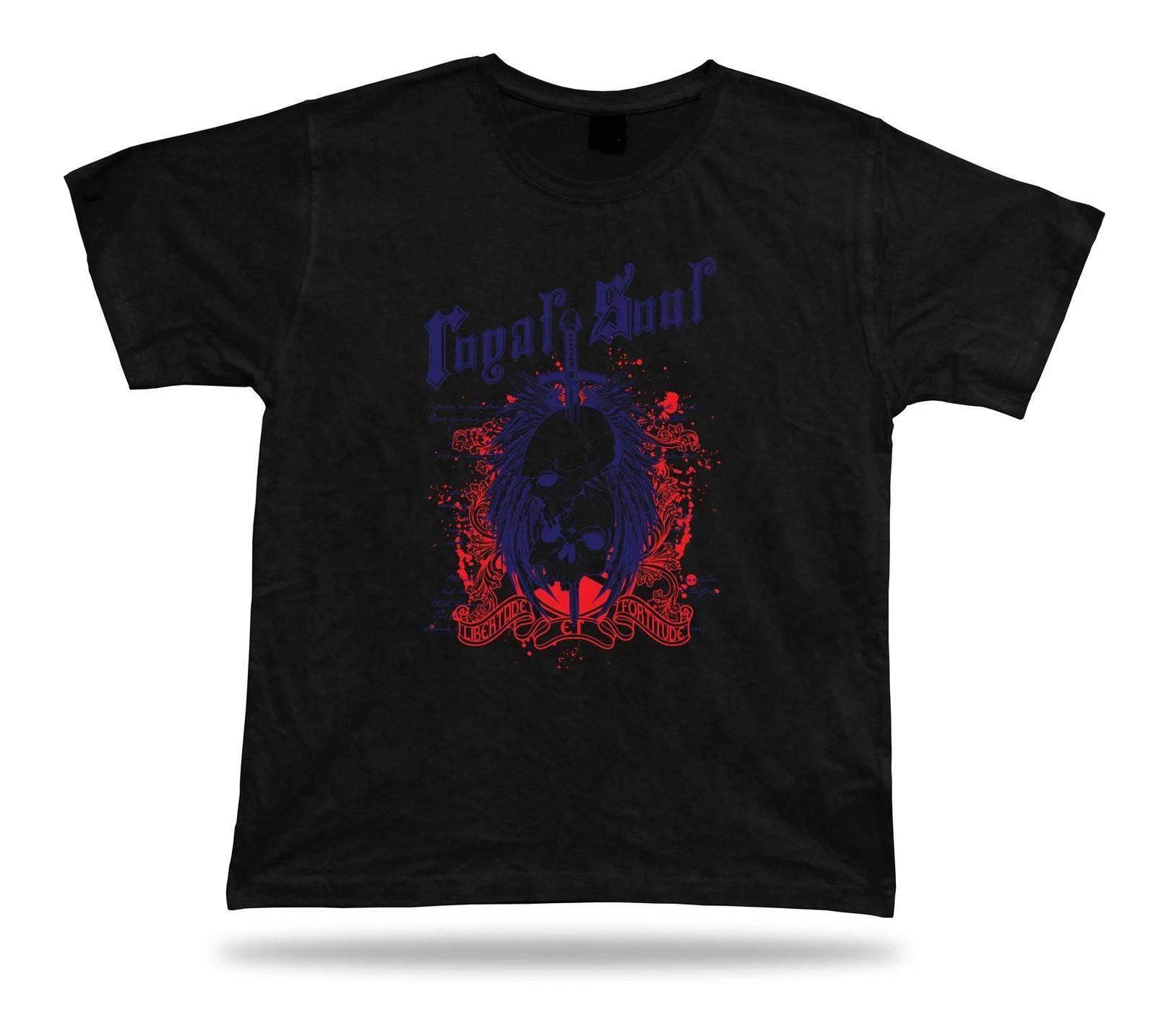 Tshirt Tee Shirt Birthday Gift Idea Royal Soul Script Gothic Skull Emblam Sword 3XL