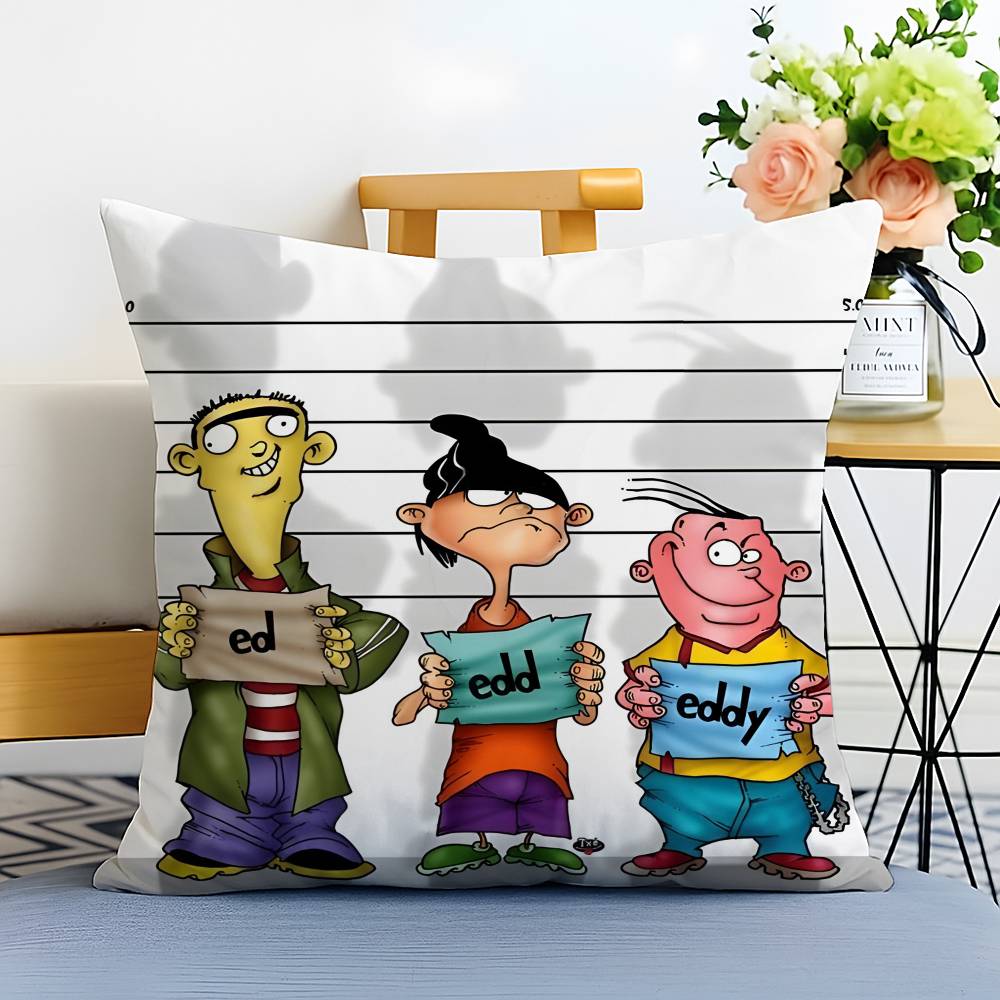 Anime E-Ed Edd N Eddy-MT Cartoon Pillow Case Printed Brushed Fleece Pillow Baby Skin-Touch Eco-Friendly Dye-Sublimat