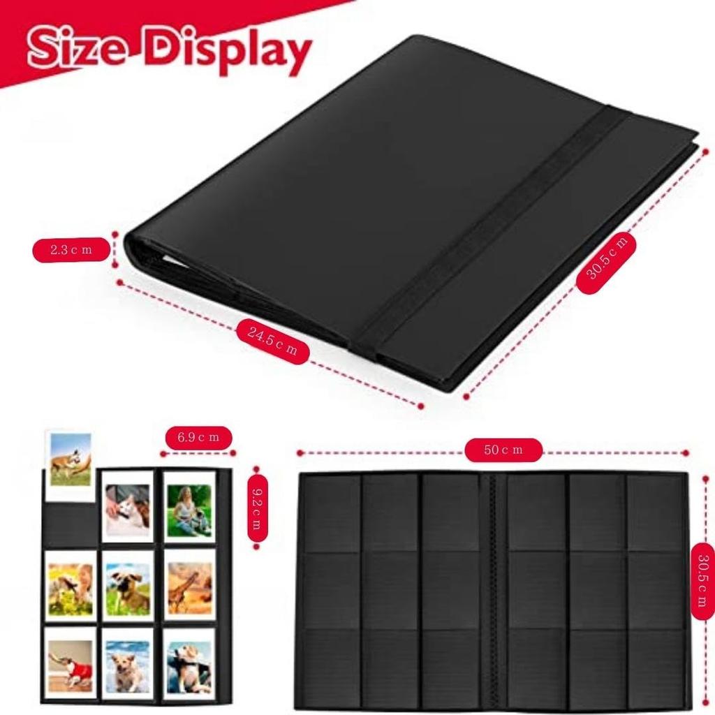 Mini Album for Instax and Polaroid (396 Photos, Black)