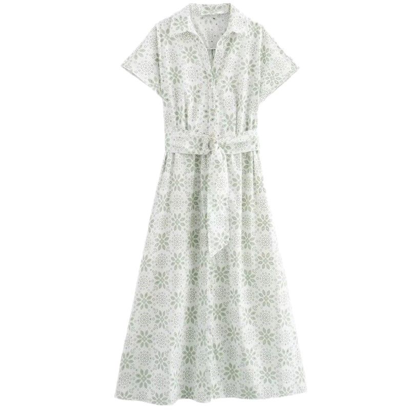 

Fashion Style 2024 New Fall Women s Clothing Shirt Dress Easiest for Match Rubber Embroider Mid-Length Dress 2492154 Figure Color L