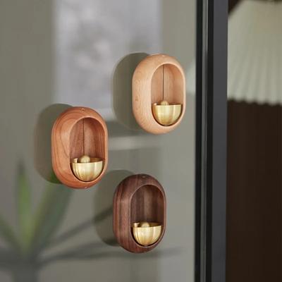 Wooden Wind Chimes Wireless Doorbell Entrance Door Bell Decorative Wind Bell for Home Opening Hanging Decorations