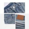 Damen Vintage Weite Beine Denim Capri Hosen Shorts Sommer Bauchkontrolle Locker Gerade Beine Lässig Streetwear