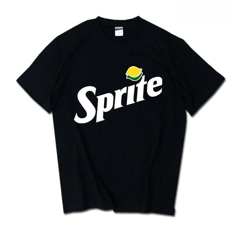 

Літні дорослі Нові INS Бренд PepsiCola Футболки Sprite CocaCola Чоловічі Жіночі 100% Бавовна Вільний М який Пара Мода Дихаючий L