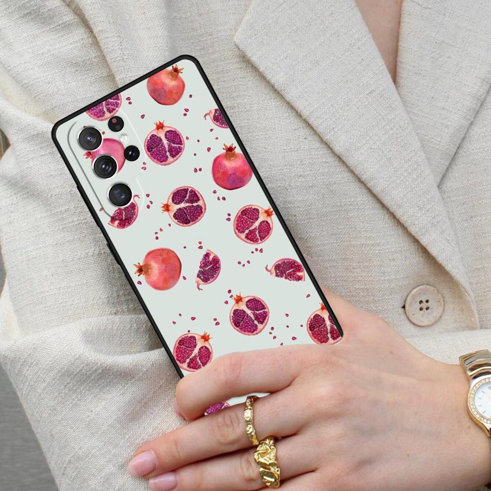Tropical Pomegranate Pattern Cell Phone Case for Samsung Galaxy S26 Ultra S25 S24 S23 S22 S21 S20 Note10 Cover