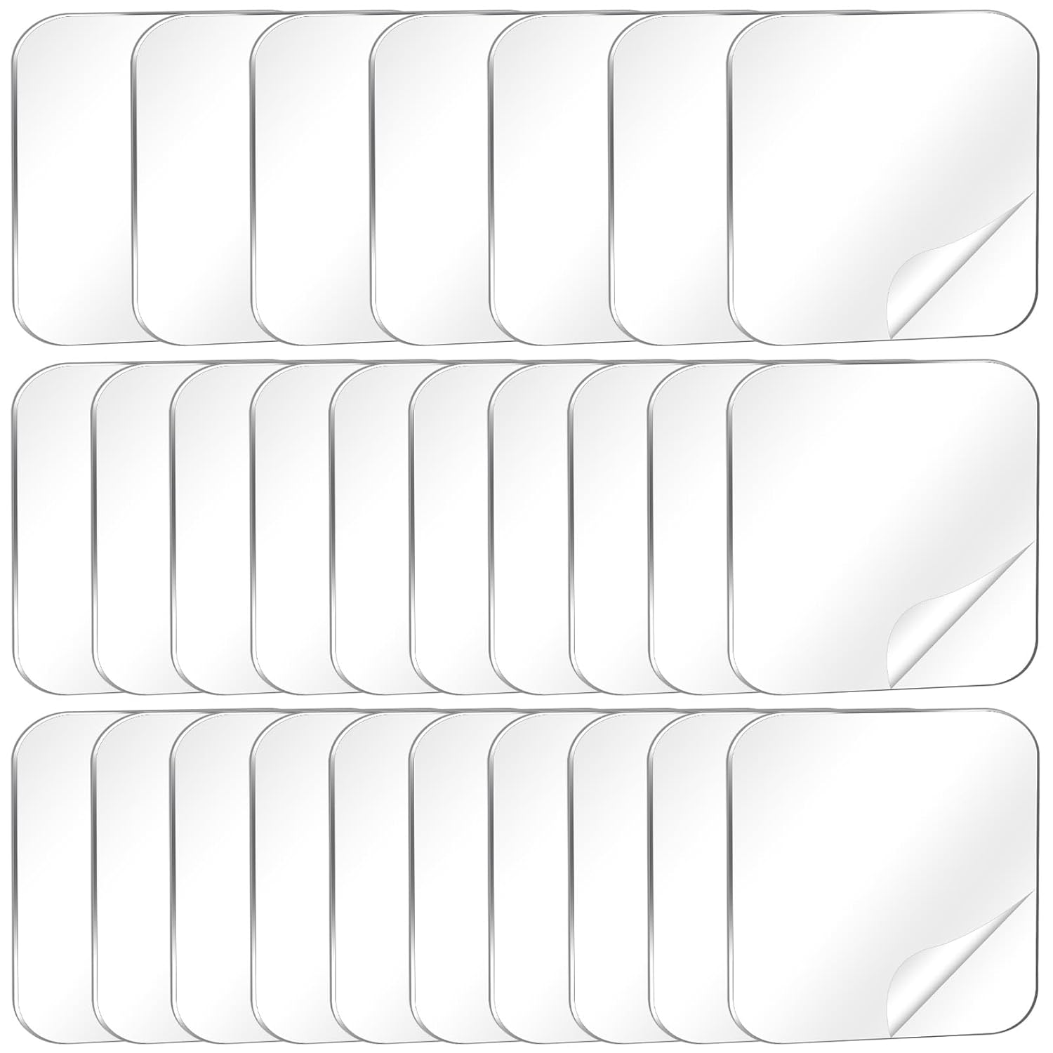 20 Pcs Tape Double Sided Wall Adhesive Pads, Waterproof Double Sided Tape, Transparent Strong Square Sticky Patch for Walls Hanging, Windows DIY