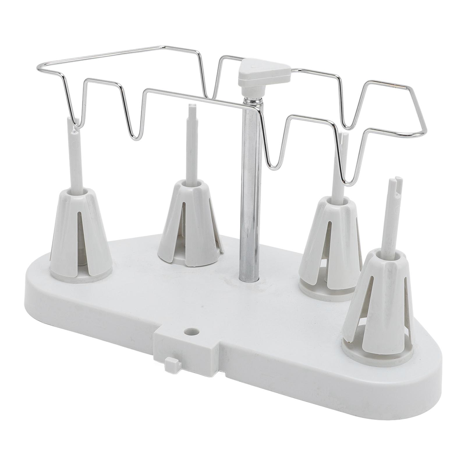 

Стойка для катушки с нитками Многофункциональная трапециевидная 4-х ниточный держатель Подвижная Регулируемая высота Пластик