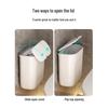 Wall-Mounted Bathroom Trash Can with Lid & Toilet Paper Holder - Compact Sanitary Bin