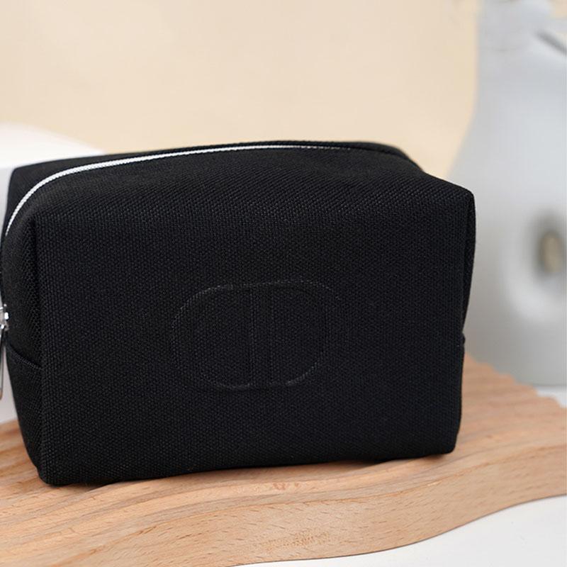 DIOR Black Denim Storage Bag Make up Tools Portable