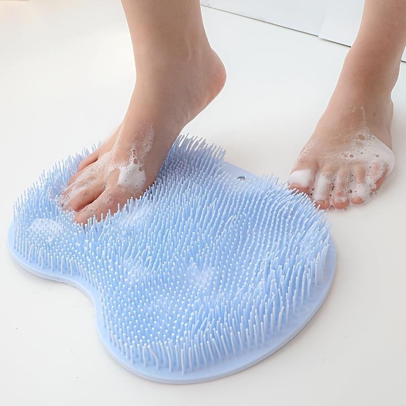 Back Scrubber For Shower Foot Brush New Wall Mounted Back Scrubber Bathroom Wash Foot Mat Exfoliating Dead Skin Foot Brush Blue