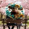 1pc Butterfly Cow Pattern Umbrella Design Automatic Opening and Closing Umbrella, High-quality Travel Umbrella,  c1128055