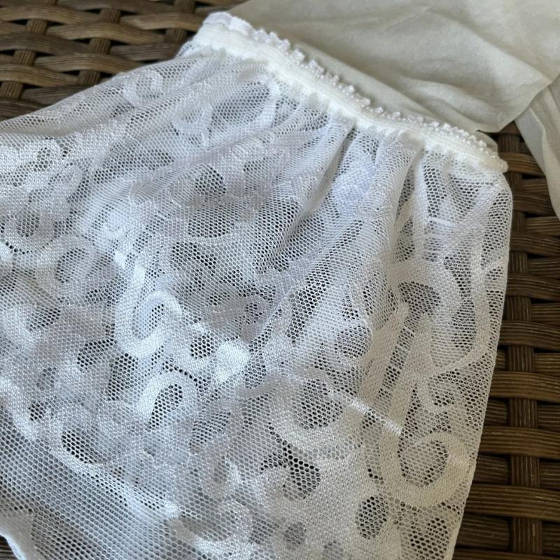 Sexy Aurora Super Wide Lace Top Silicone Antislip Stocking Shiny Ol Legging Summer Jk Cos Ootd Party Dance Women'S Fashion