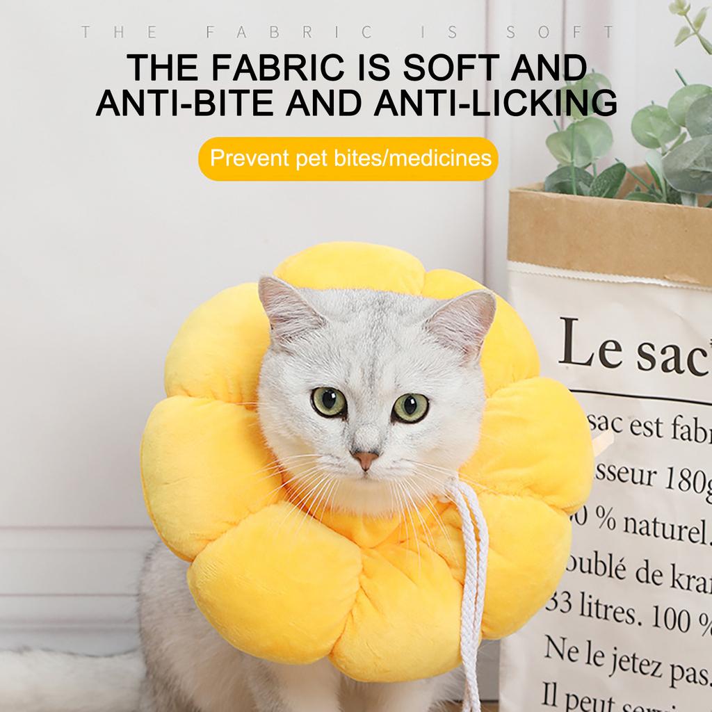 Sun Flower Elizabeth Ring Cat Lick  Collar Pet Supplies Dog Neck Cover Cat Head