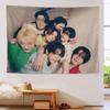 Korean Group Male Stars Gentle Group Photo Tapestry, K-Pop Wall Art for Bedroom Living Room Dorm Decor