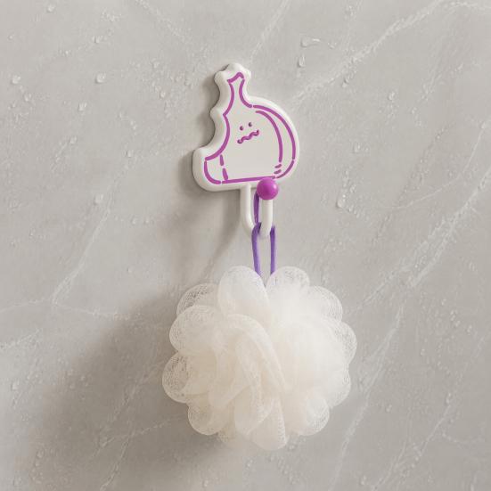 No Drill Hooks for Rental Apartments Cartoon Puzzle Key Hook, Heavy Duty Traceless Plastic Wall Hanger, Hangers Space Saving Self Adhesive