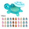 100Pcs Luminous Mini Turtle Figurines Glow In The Dark Resin Turtles with Storage Box Cute Fairy Garden Landscape Decoration