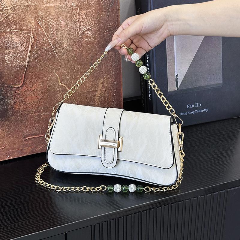 New Retro Commuter Shoulder Bag Niche Fashion Underarm Bag Women's Fashion Belt Buckle Messenger Bag