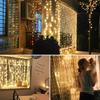 300 LED Curtain Lights String 3M*3M USB Powered Waterproof Twinkle Wall Lights