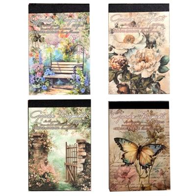 100 Sheets Scrapbooking Backgrounds Paper Aesthetic Decorative Paper for Journaling Card Making Gift Wrapping Decoration