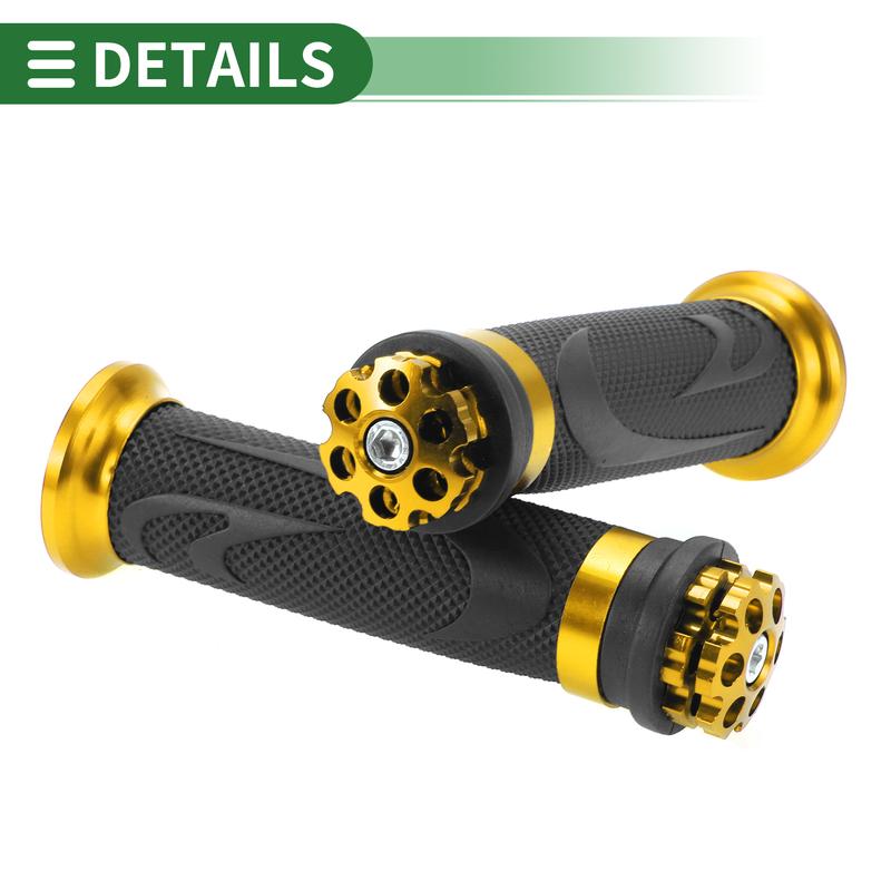 Motoforti Universal Motorcycle Hand Grips Cover Rubber Aluminum Alloy Handlebar Cover for Motorcycle Scooter 1 Pair