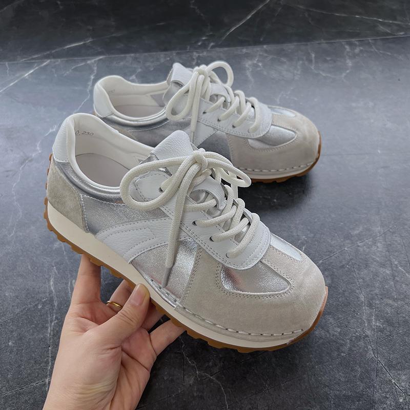 Fashion AIYUQI Forrest Gump Shoes Women Genuine Leather 2025 Spring New Flat Women Moral Training Shoes Casual Sneakers Women