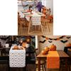 Polyester Halloween Table Runner With Embroidered Ghosts And Pumpkins For Party Decor