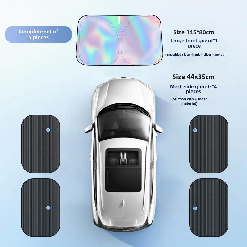 Universal Titan Silber Laser Auto Sonnenschutz - Wärmeisolierung & Sonnenschutz