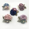 Korean Fashion Cloth Art Handmade Fabric Flowers Brooch Pin Ladies Lapel Pins Collar Shirt Leaves Brooches For Women Accessories