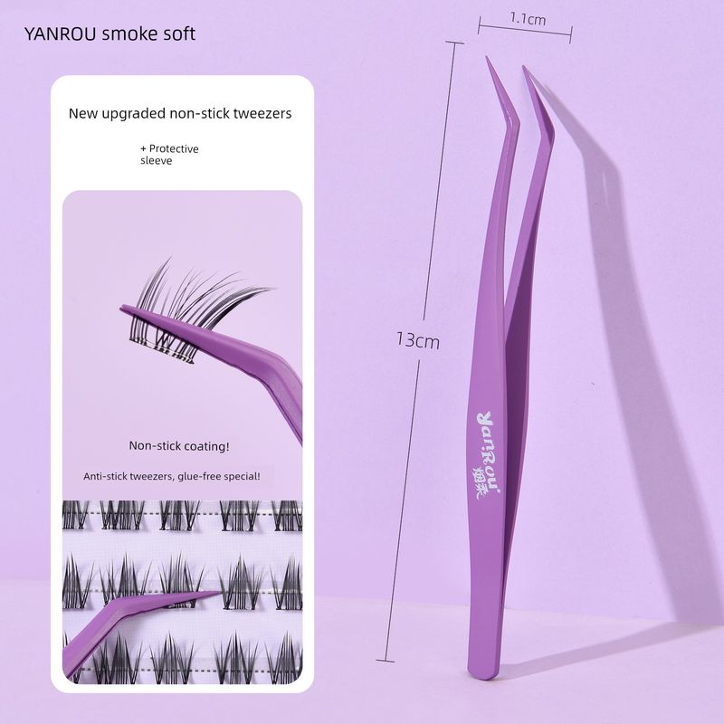 Light Color White Magnolia Fake Eyelashes! Smoke Soft Glue-Free Self-Adhesive Eyelash Daily Comics 2025 New Arrival Anti-Stick Gold Feather Clip