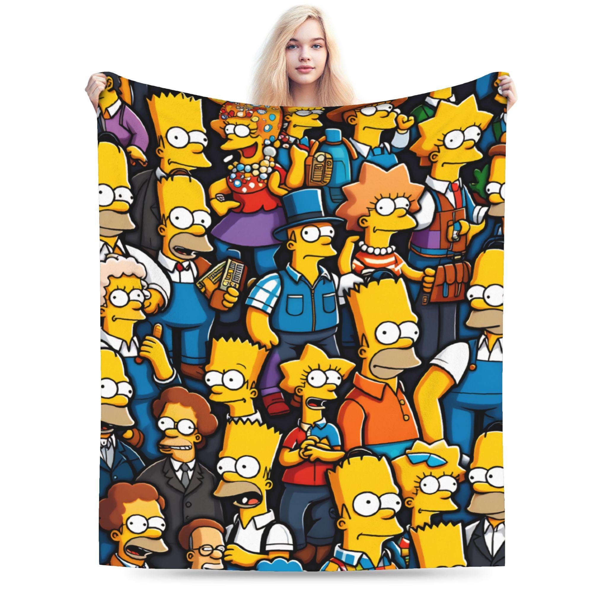 Homer S-Simpson Pink Donut Fun Blanket Quality Soft  Bedding Throws Winter Camping Sofa Home Aesthetic Bedspread 75x90cm