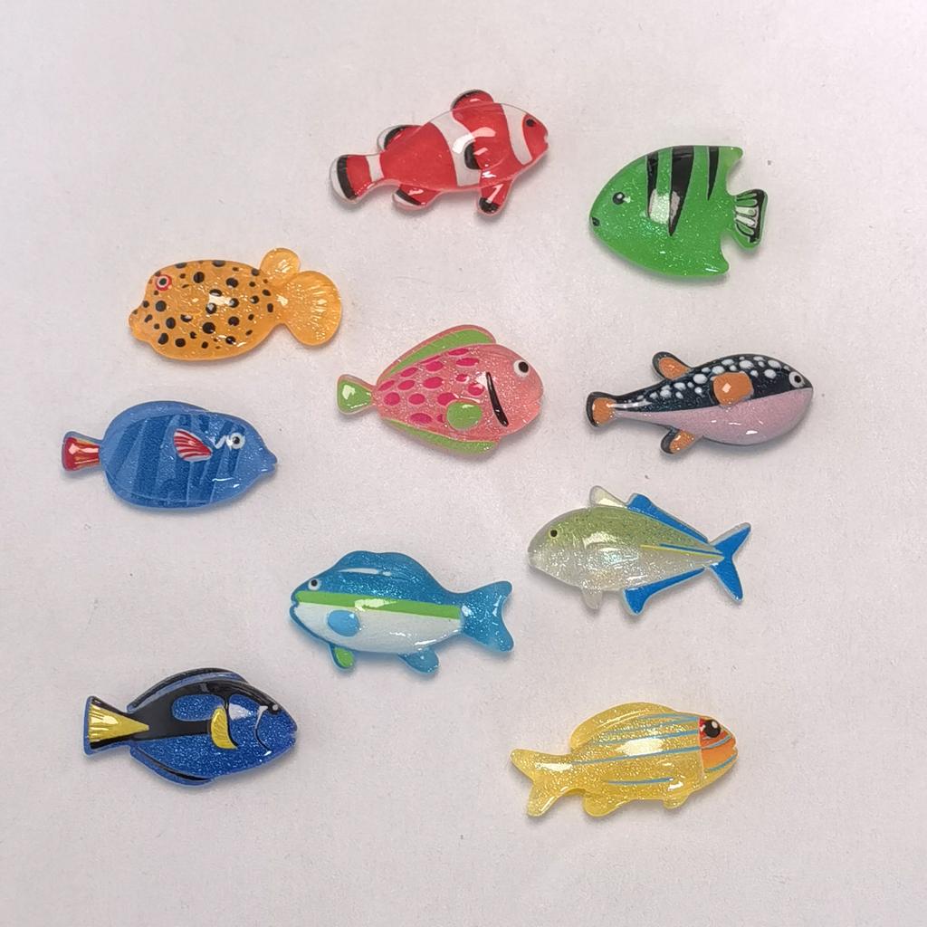 Plastic Animal Mini Fish Resin Cabochons Ocean Animal Charms for Slime,DIY Crafts,Scrapbooking Embellishment