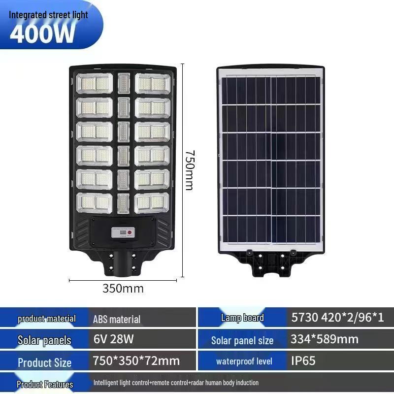 Integrated Solar LED Street Light with Radar Sensor
