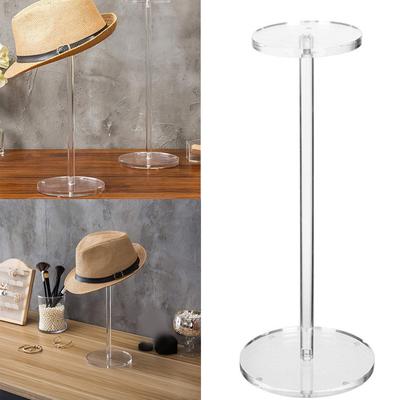 Multipurpose Sturdy Clear Acrylic Hat and Wig Display Stand With Stable Base Accessory for Household or Retail Use