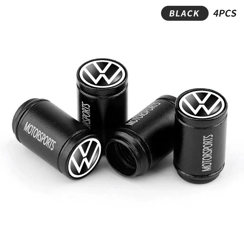 2025 Hot Fashion Aluminum Car Tire Valve Cap Tyre Gas Nozzle Cover Valve Dustproof For VW Volkswagen Jetta MK5 Golf Passat 3B7 6