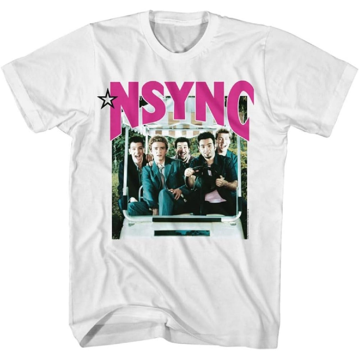 NSYNC Music 2000 Live in Concert Adult Short Sleeve T Shirt Y2K Vintage Style Graphic Tees S