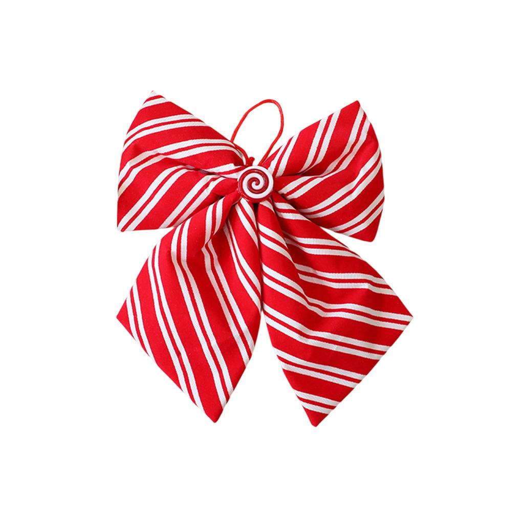 Candy Stripe Bow Christmas Wreath Bow Christmas Bow Suitable For Christmas Tree Wreath Ribbon Door Window Outside Party Gift