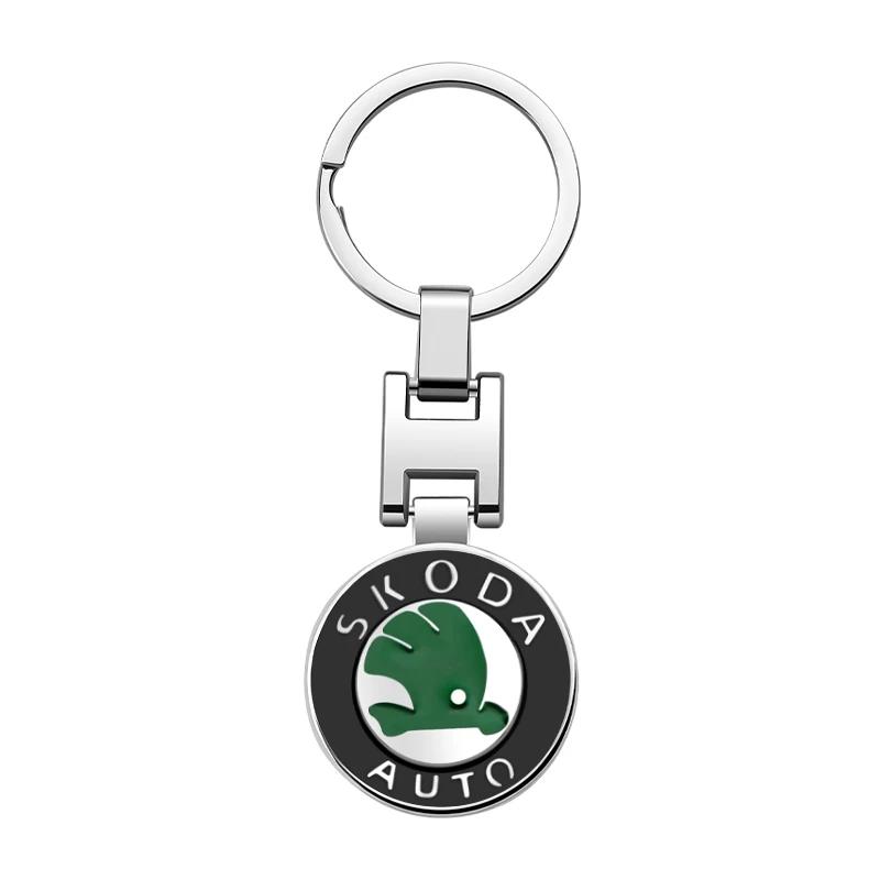 KJGK5 Llavero Anillo de Metal 3D Emblema de Coche Llavero para Auto Para Skoda octavia fabia rapid yeti superb octavia a5 a7 Accesorios para Llavero