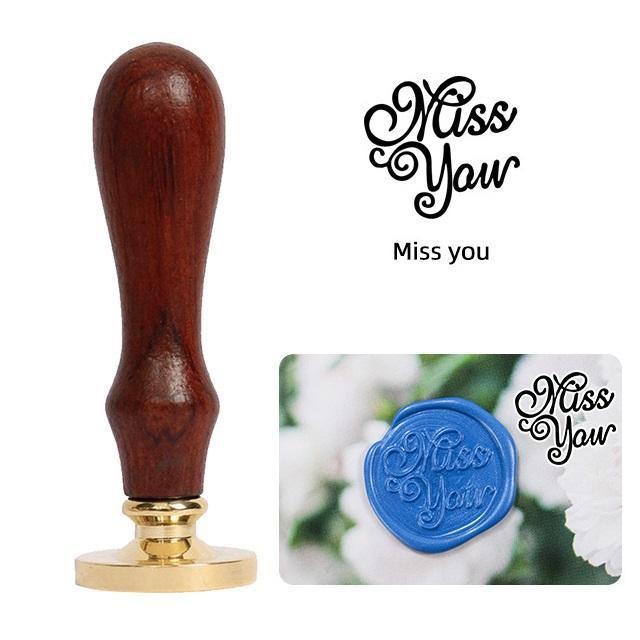 1 Pc Alphabet Pattern Wax Seal Stamps Retro Happy Birthday Antique Wooden Sealing Scrapbooking Wedding Decoration