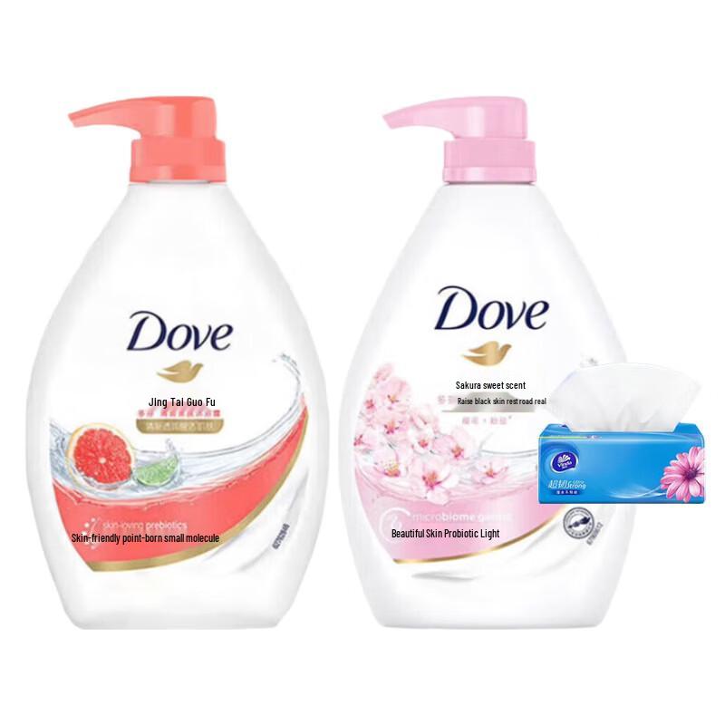 

Dove Refreshing & Cherry Blossom Shower Milk Set with Tissue