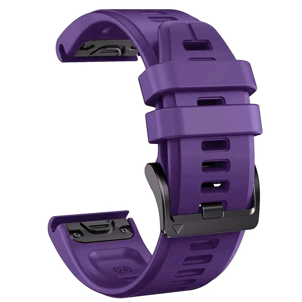QuickFit 22mm 26mm Silicone Strap for Garmin Fenix 8pro 7 7X E 6X 6 Pro 5 5X Plus Epix/Enduro/Descent Mk2i/Instinct 3 Watchbands