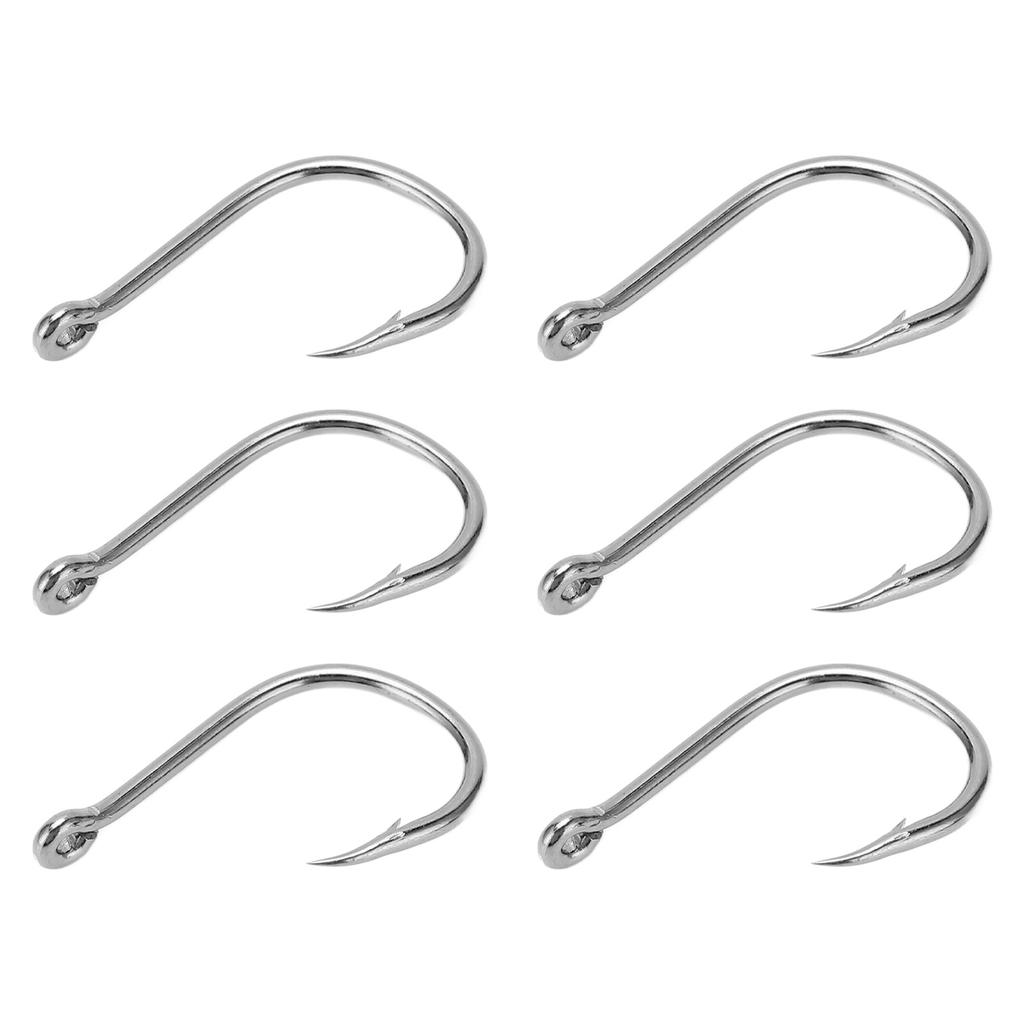 50Pcs Fishing Hook for Iseama Fish Hook Barbed Type High Carbon Steel with Hole for Outdoor ActivityType 8#