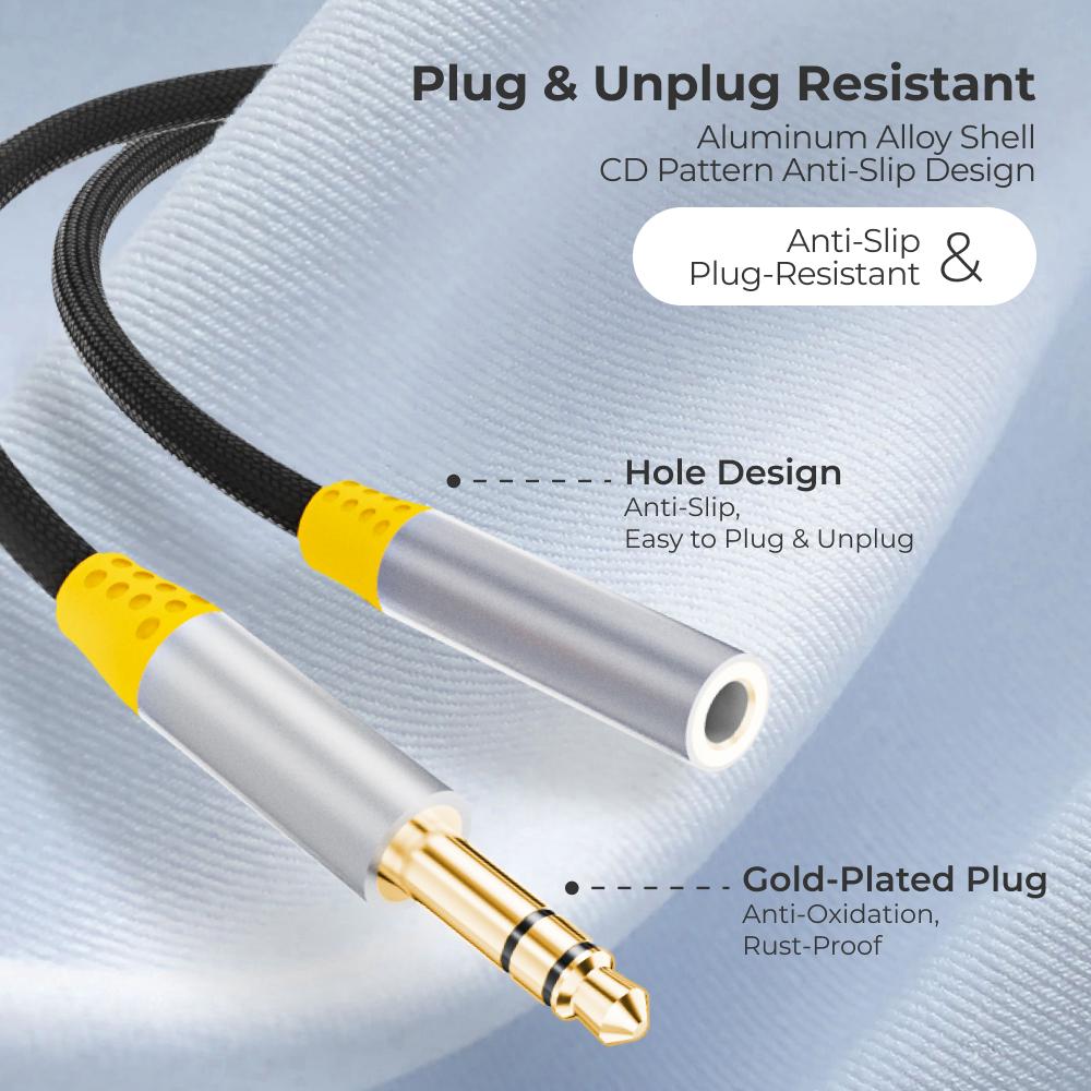 Male To Female 3.5mm Audio Extension Cable Earphone Jack Stereo Aux Cable 1m Extender Cord Mic Support Car Gold-plated