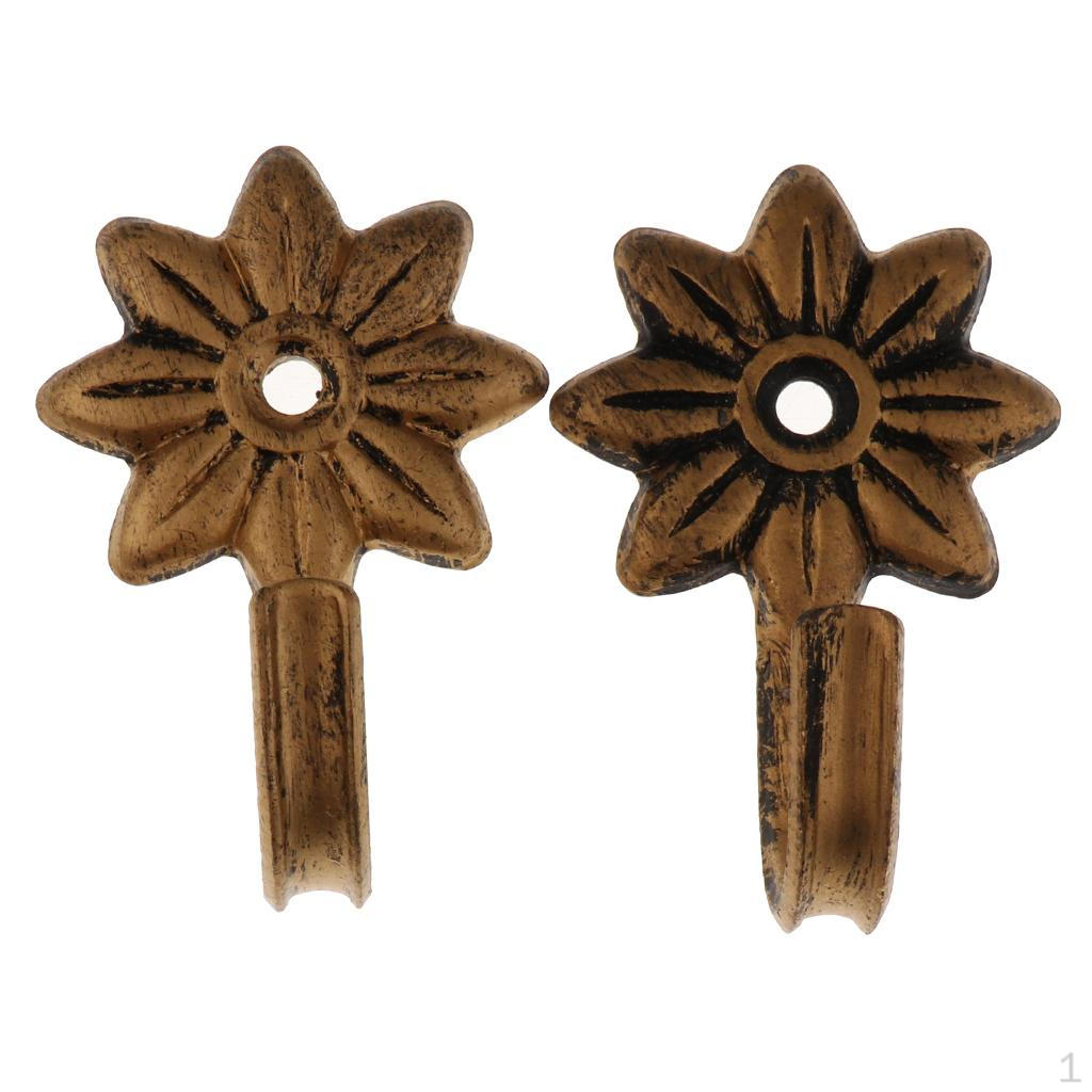 2 x Vintage Gardinenhalter Vorhanghalter Haken Fensterdekoration Beschläge